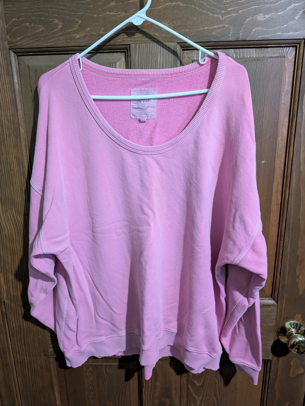 aerie Light Pink Relaxed Scoop-Neck Sweatshirt